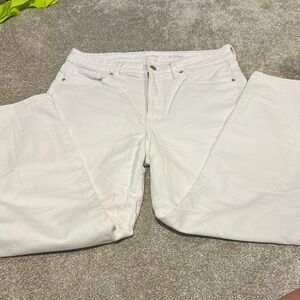 Old Navy White Straight Leg Jeans